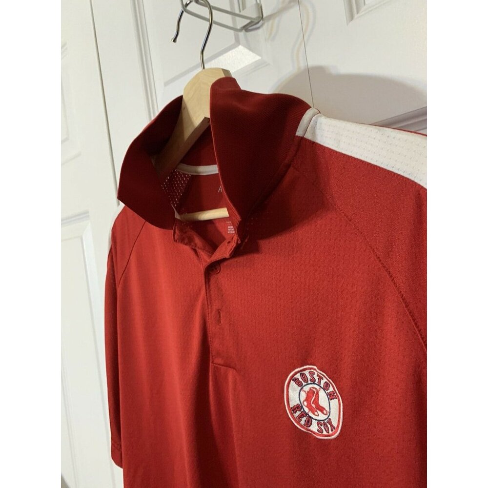 Antigua Boston‎ Red Sox Men's Sz L Red Polo Shirt